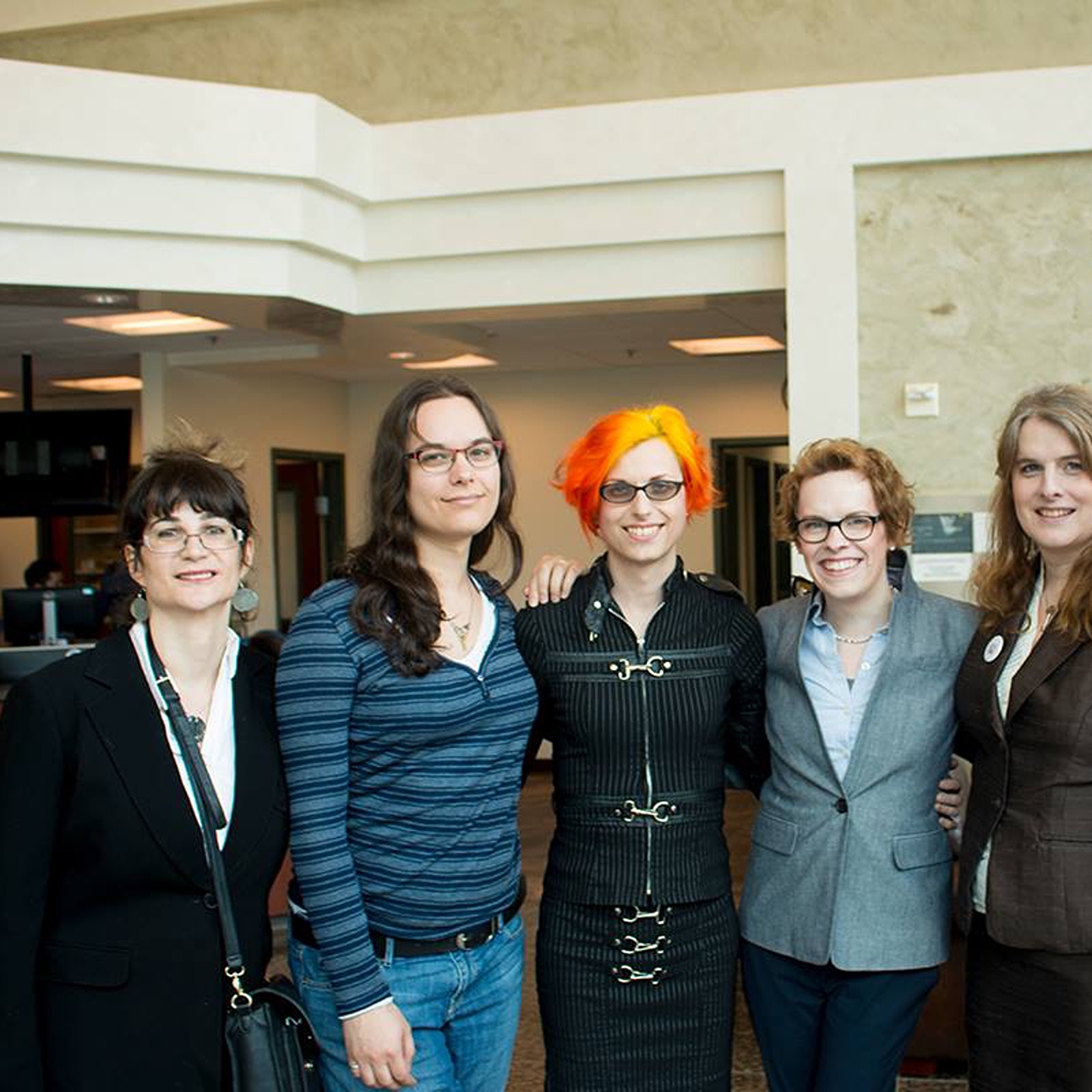 GJL board members at the Health Care Authority hearing pushing for trans-inclusive healthcare in Apple Health, 2015